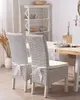 BELIANI Esszimmerstuhl 2er Set Weiß Rattan mit Sitzkissen Produktbild-Vorschau 2