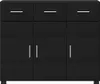 vidaXL Sideboard FLORIN Schwarz 88,5 x 30,5 x 73 cm Produktbild-Vorschau 6