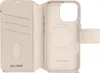 An open beige leather wallet case for a smartphone, showing the interior card slots and the phone holder with MagSafe ring. Náhled obrázku produktu