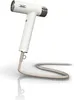 A white Shark hair dryer with a silver accent and a grey cord, shown against a white background. Voir les images du produit