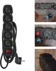 Prodlužovací kabel 3 m / 5 zásuvek / s vypínačem / černý / PVC / 1 mm2 Voir les images du produit