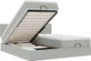 vidaXL Ottoman-Bett mit Matratzen & LEDs Hellgrau 200x200 Produktbild-Vorschau 1