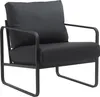 CLP Lounger Manea mit Metallgestell schwarz Kunstleder Produktbild-Vorschau 1