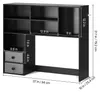 SucceBuy Schreibtisch-Bücherregal. Schwarzer 3-stufiger Produktbild-Vorschau 7
