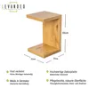 levandeo Couchtisch Coco Holz 32x32x50cm Wildeiche Tisch Produktbild-Vorschau 2