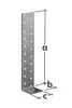 An L-shaped metal bracket with multiple holes, with dimensions labeled a, b, and c. Produktbild-Vorschau
