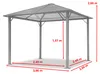 Gartenpavillon 3x3 m ca 6 mm Polycarbonat-Dach mit Produktbild-Vorschau 2