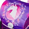 A close-up of a backpack with a unicorn design. Produktbild-Vorschau