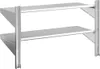 A two-tiered stainless steel wall shelf against a white background. Produktbild-Vorschau