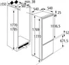 PKM Einbau Kühl-/Gefrierkombination 249L 177x56 cm Nische Produktbild-Vorschau 5