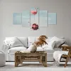 Bild auf Leinwand - Leinwandbild - Flamingo Blume Grafik Produktbild-Vorschau 6