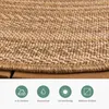 Volero - Jute Gartenteppich Rund - Mavi Stripes Creme Braun Produktbild-Vorschau 3