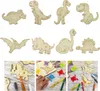 Oblique Unique Holz Dinosaurier 8er Set zum Bemalen Dinos Produktbild-Vorschau 1