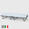 A folding bed with a mattress on a plain background. Anteprima dell’immagine prodotto