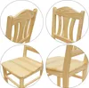 A collage of four close-up images of a wooden chair, showing different angles and details. Produktbild-Vorschau