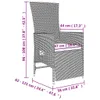 The Living Store 9-tlg. Garten-Essgruppe mit Kissen Beige Produktbild-Vorschau 9