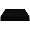 Plovoucí nástěnná police černá vysoký lesk 40 x 23 x 3,8 cm Náhled obrázku produktu 5