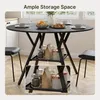 BEALIFE Runder Esstisch 120 cm Ø | Für Esszimmer, Balkon & Produktbild-Vorschau 5