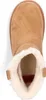 Top-down view of a brown, fur-lined boot. Voir les images du produit
