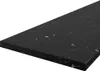 A close-up, angled view of a black countertop with white veining, isolated on a white background. Produktbild-Vorschau