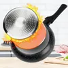 A cutaway view of a frying pan with layers exposed, set against a kitchen background with flames. Náhľad obrázku produktu