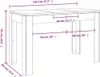 vidaXL Jedálenský stôl Grey Sonoma 120x60x76 cm Drevo Náhľad obrázku produktu 7