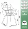 6er Set Polsterstühle mit quadratischen Ziernähten LUXANO Produktbild-Vorschau 3