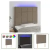 The Living Store LED Kopfteil Taupe 100x5x118/128 cm Stoff Produktbild-Vorschau 7