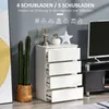 HOMCOM Kommode Schubladenschrank Sideboard mit 4 Produktbild-Vorschau 4