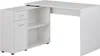 FineBuy Design Eckschreibtisch Weiß mit Regal 120 cm Produktbild-Vorschau 1