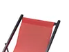 BELIANI Liegestuhl Schwarz Aluminium Mesh Rot Faltbar Produktbild-Vorschau 9