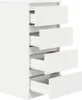 A white five-drawer chest of drawers is shown from a slight angle. Anteprima dell’immagine prodotto