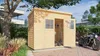 Alpholz Gerätehaus Alster 251x139cm Naturbelassen mit 19mm Produktbild-Vorschau 1