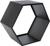 A black hexagonal shelf unit. Podgląd zdjęcia produktu