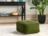 BELIANI Pouf Dunkelgrün Cord 50 x 50 cm mit EPS-Perlen Produktbild-Vorschau 2