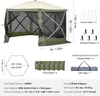 A diagram and image of a pop-up gazebo tent with its accessories and specifications. Anteprima dell’immagine prodotto