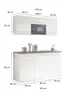 Singleküche >Jazz< in Weiß hochglanz - 160x212x60 Produktbild-Vorschau 8