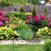 Freistehende Vogeltränke Metallblume 64cm Rostbeständiges Produktbild-Vorschau 5