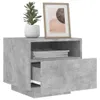 vidaXL Comodino con luci a LED Grigio cemento 40x39x37 cm Anteprima dell’immagine prodotto 4