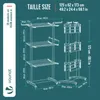 VOUNOT® Stendibiancheria a 4 livelli con rotelle 125x62x173 Anteprima dell’immagine prodotto 3