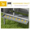PawHut Hasenstall Kaninchenstall aus Tannenholz Winterfest Produktbild-Vorschau 6