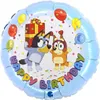 1 Folienballon Rund Bluey Happy Birthday, 46 cm / 18 inch Voir les images du produit 3