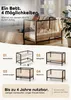 Beistellbett 60x120 cm mit Umbauseite - grau/natur - Dreamy Produktbild-Vorschau 3