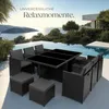 tectake® Rattan Sitzgruppe Aluminium New York - Inkl. Produktbild-Vorschau 7