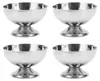 Four stainless steel ice cream bowls are arranged in a 2x2 grid on a white background. Produktbild-Vorschau