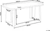 BELIANI Esstisch Schwarz 180 x 90 cm MDF Tischplatte Stahl Produktbild-Vorschau 8