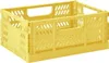 3 Sprouts Caisse à jouets pliable Medium Jaune Voir les images du produit 1