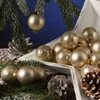 Christbaumkugel - Weihnachtskugel - bruchfest - D: 4cm - glänzend und matt - champagner - 16er Set Produktbild-Vorschau