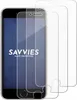 Three screen protectors are shown, with one placed on a smartphone. Produktbild-Vorschau