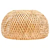 A close-up, studio shot of a woven bamboo lampshade. Produktbild-Vorschau